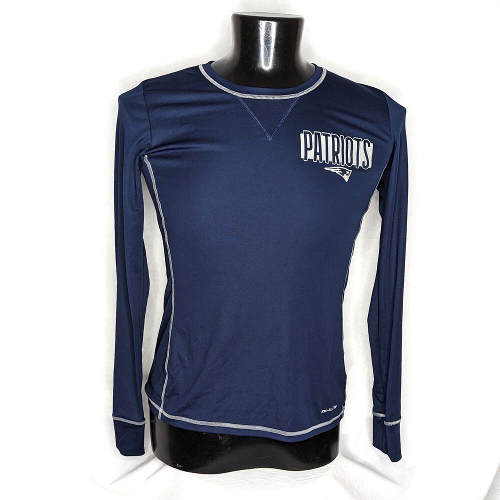 Majestic Patriots NFL Men's Compression Shirt Large Blue